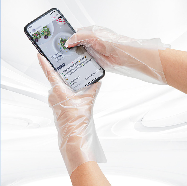 Nichttoxische Einweg-TPE-Handschuhe für sichere und einfache Handhabung von Lebensmitteln XL-Größe