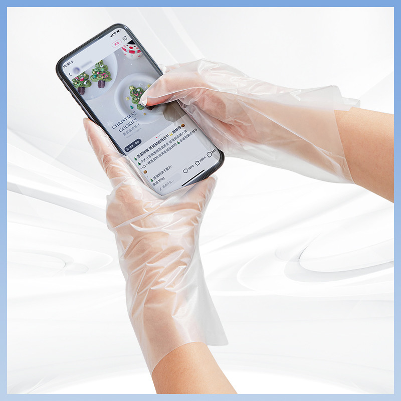 Nichttoxische Einweg-TPE-Handschuhe für sichere und einfache Handhabung von Lebensmitteln XL-Größe