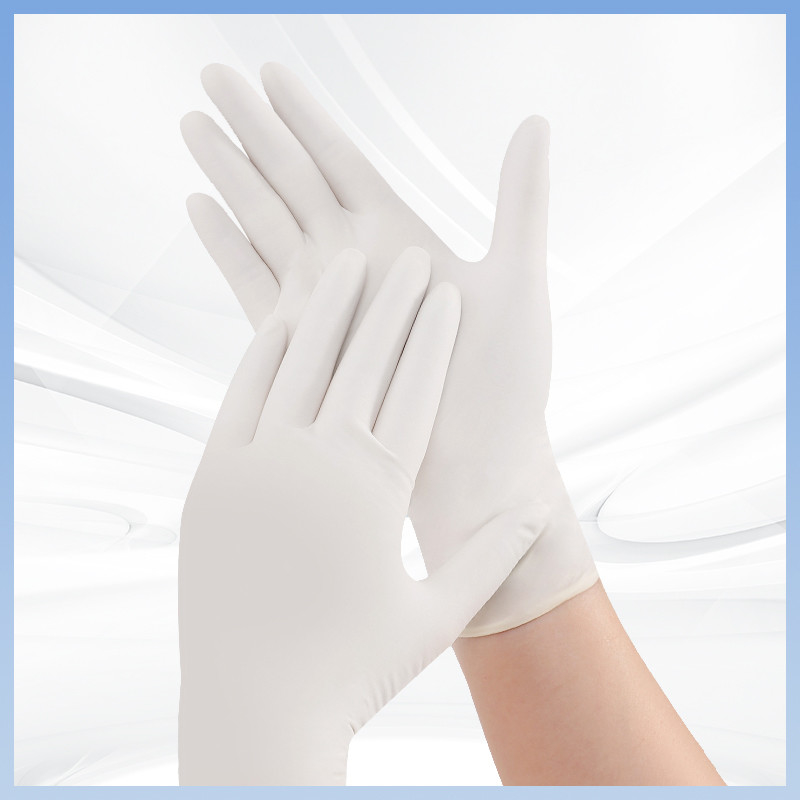 Anpassbares Logo Weiß für jeden Arbeitsplatz Einweg-Latexhandschuhe für einen optimalen Schutz