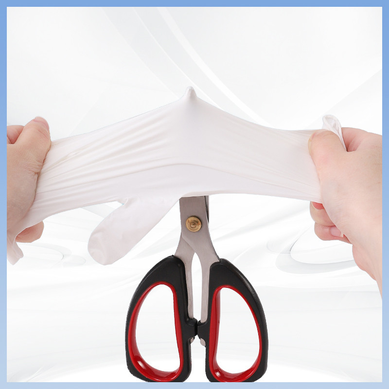 Anpassbares Logo Weiß für jeden Arbeitsplatz Einweg-Latexhandschuhe für einen optimalen Schutz