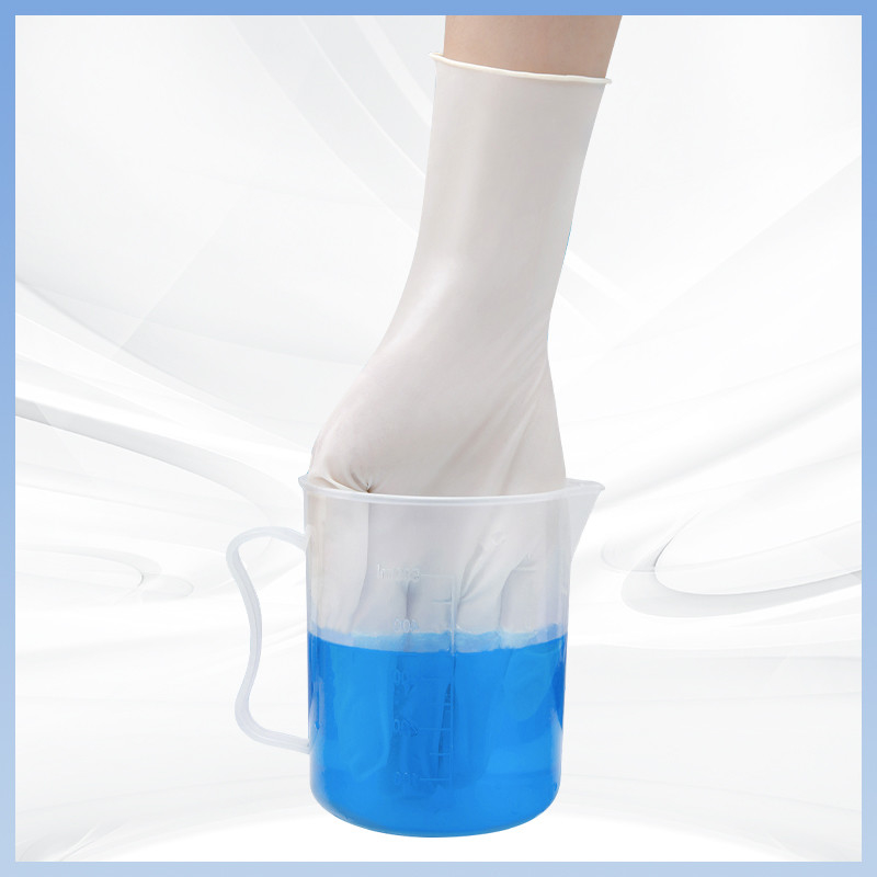 OEM-Handschuhe aus weißem Latex Komfort den ganzen Tag: Einweghandschuhe aus Latex für den längeren Gebrauch ohne Müdigkeit