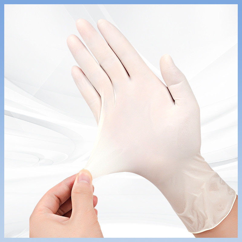 OEM-Handschuhe aus weißem Latex Komfort den ganzen Tag: Einweghandschuhe aus Latex für den längeren Gebrauch ohne Müdigkeit