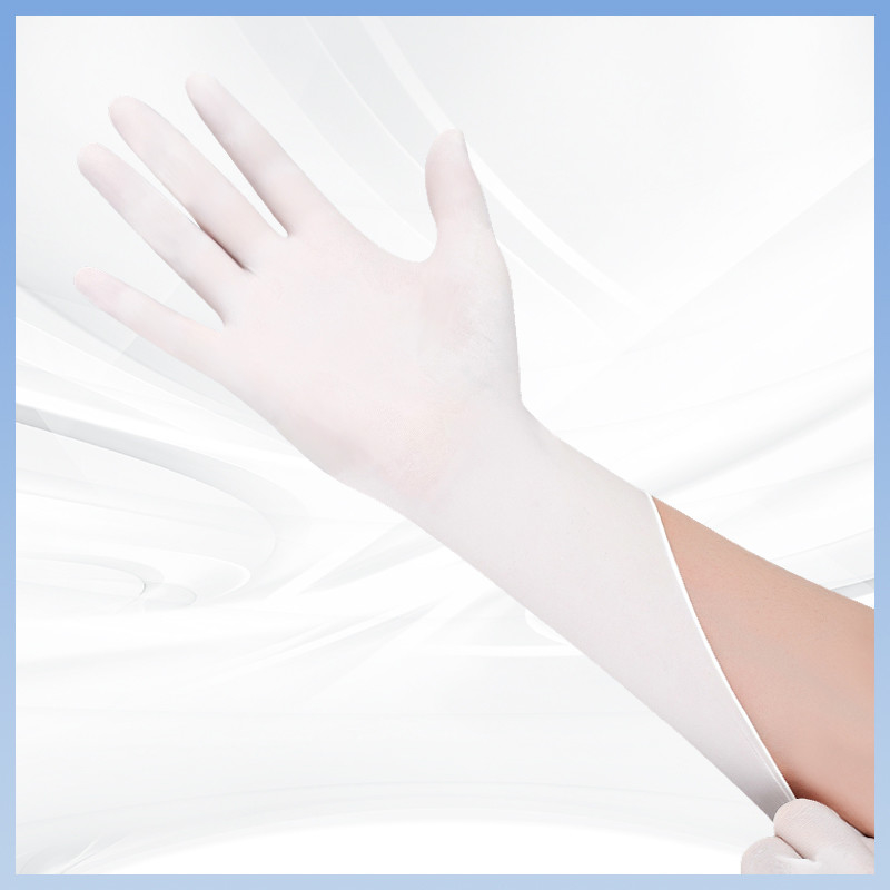 Weiße Latexhandschuhe Hygienischer Schutz Einweg-Latexhandschuhe für saubere Handhabung und Verwendung