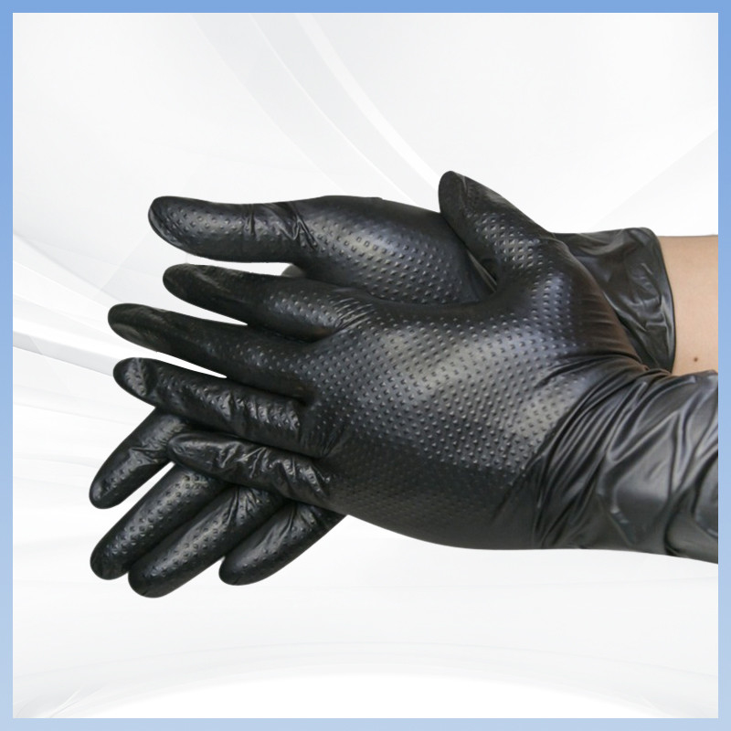 Sicherheitshandschuhe Bauarbeiten Diamant textierte Nitrilhandschuhe Sicherheitshandschuhe Gummibeschicht Verdickung Einweg Nitrilhandschuhe